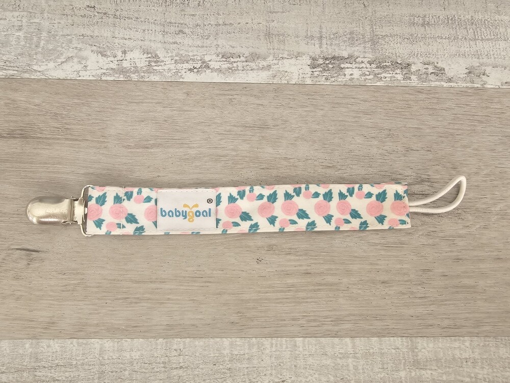 Babygoal Floral Pacifier Clip Binky Paci Holder Clip and Leash for Baby Paci